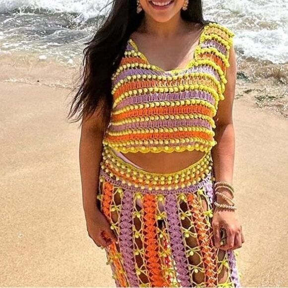 CeliaB Gaia Knit Crochet Top - Picture 8 of 8